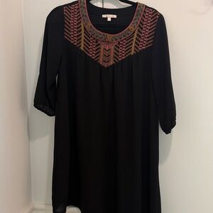 Black Embroidered Women's dress